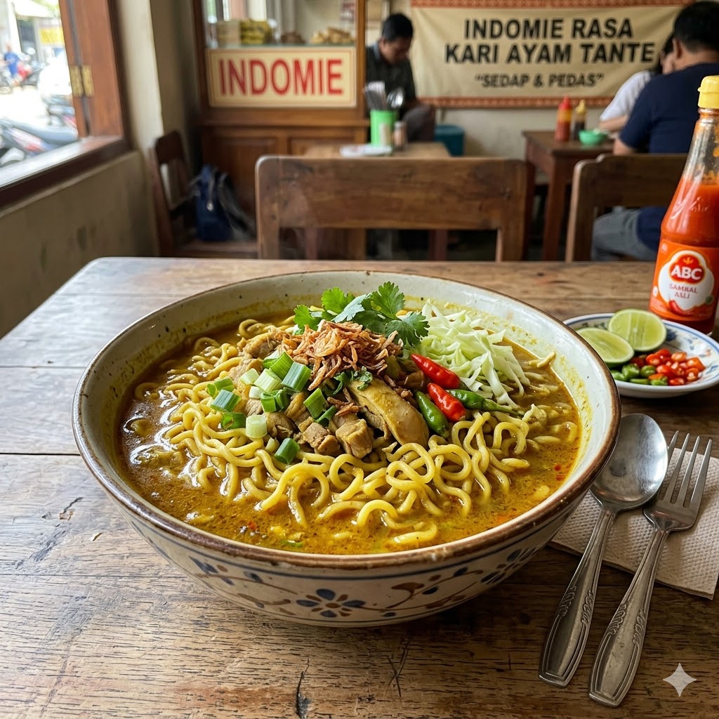 Indomie Kari Ayam Tante Tanpa Telur